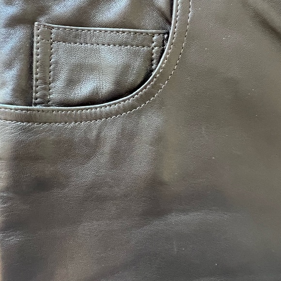 Lafayette 148 Leather Trousers - Picture 3 of 7